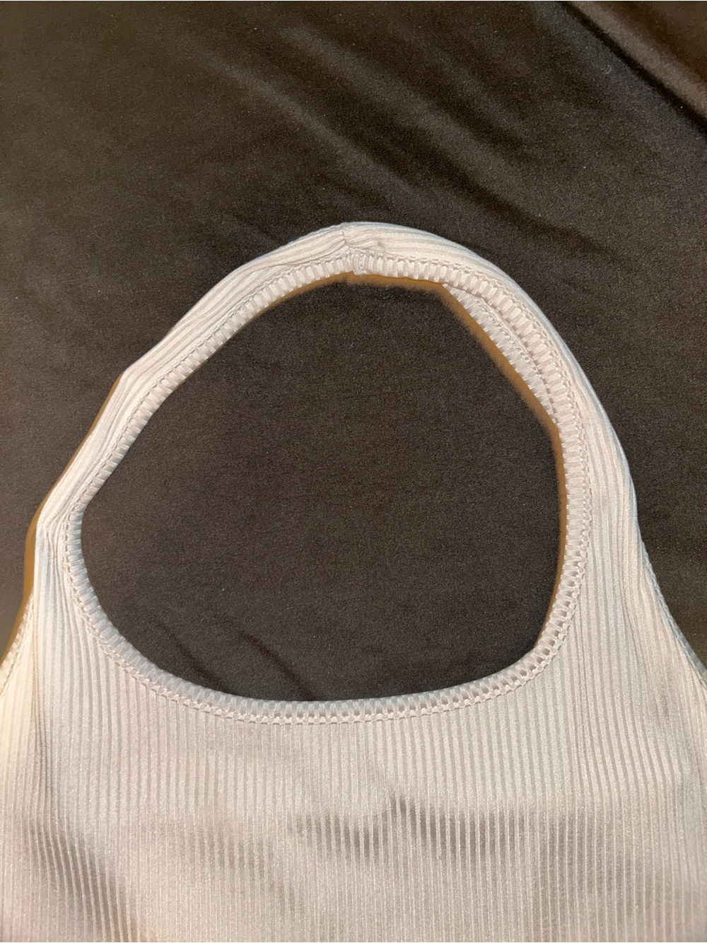 SHEIN Gray Ribbed Halter Crop Tank Top Size M - Picture 4 of 5